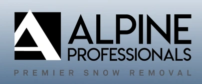 Alpine Professionals logo with a mountain-peak A mark and the tagline Premier Snow Removal