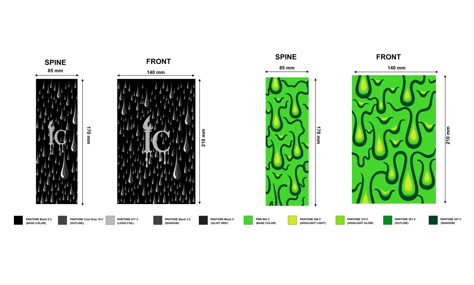 Black branded and green production sheet