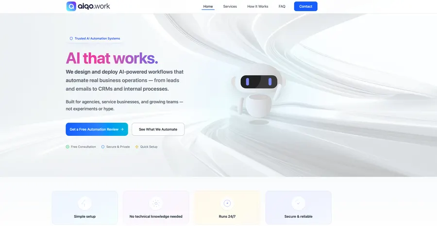 AIQO.work: AI automation platform