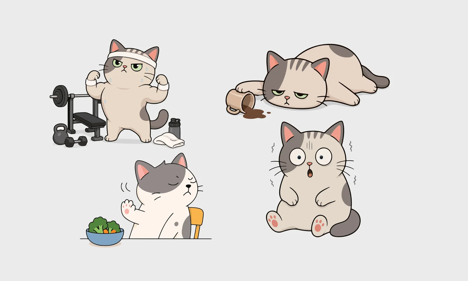 Cat illustration sheet two