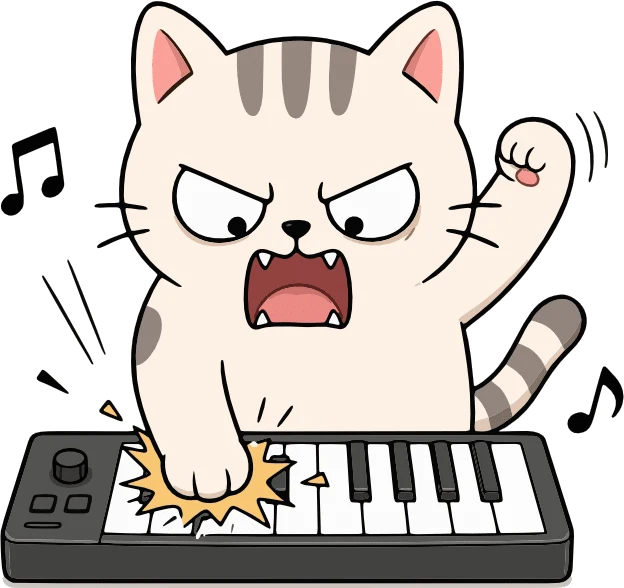 Furious cat