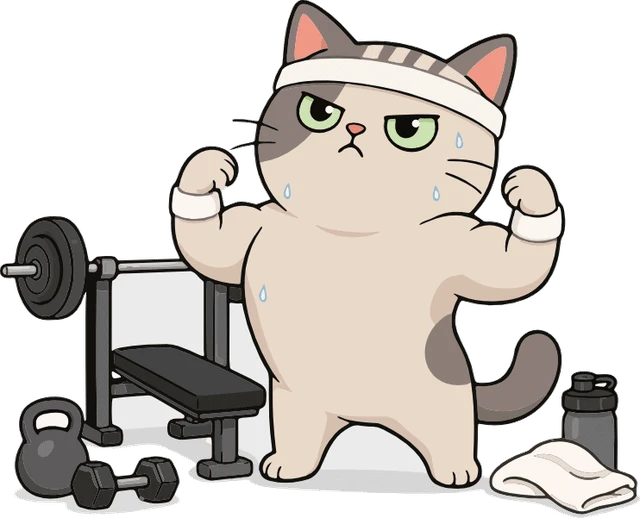 Gym mode cat