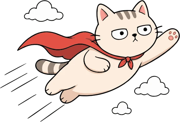 Heroic cat