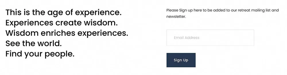 Newsletter sign-up section