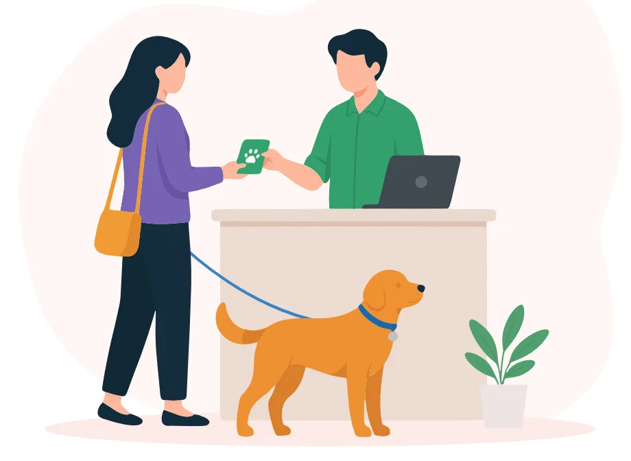 Illustration: Check-in and check-out