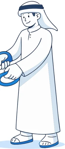The character cutting a road with scissors