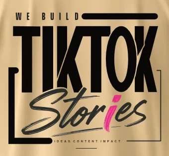 Close-up of the TikTok Stories typography