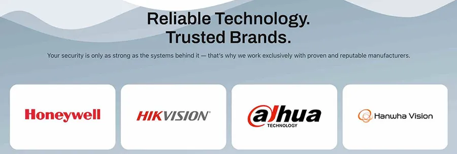 Trusted brands: Honeywell, Hikvision, Dahua, Hanwha Vision